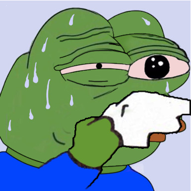 Pepe sick blowing nose — Pepe meme
