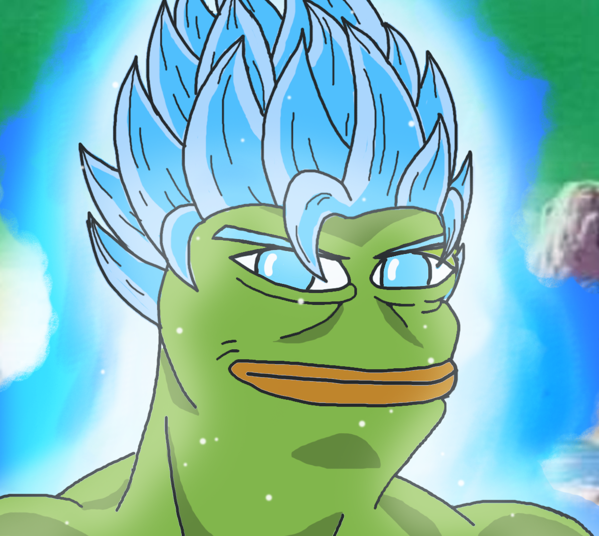 Pepe super saiyan — Pepe meme