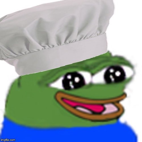 Pepe chef hat smiling — Pepe meme