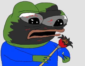 Pepe firework exploded in face — Pepe meme