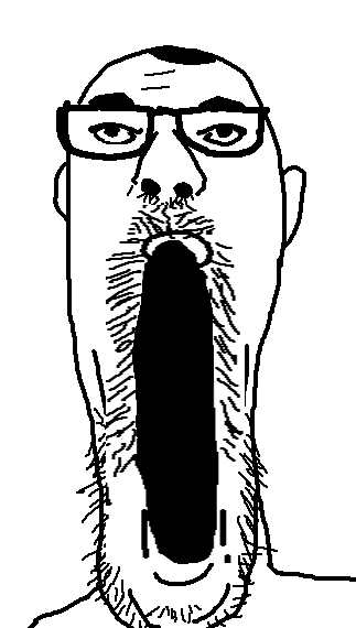Wojak soy boy huge vertical open mouth — Wojak meme