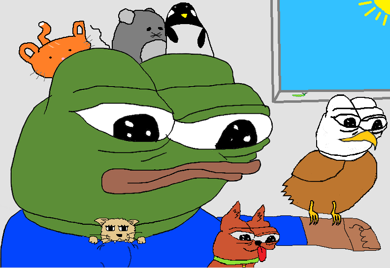 Pepe with animals — Pepe meme