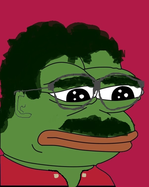 Pepe 70s mustache haircut — Pepe meme