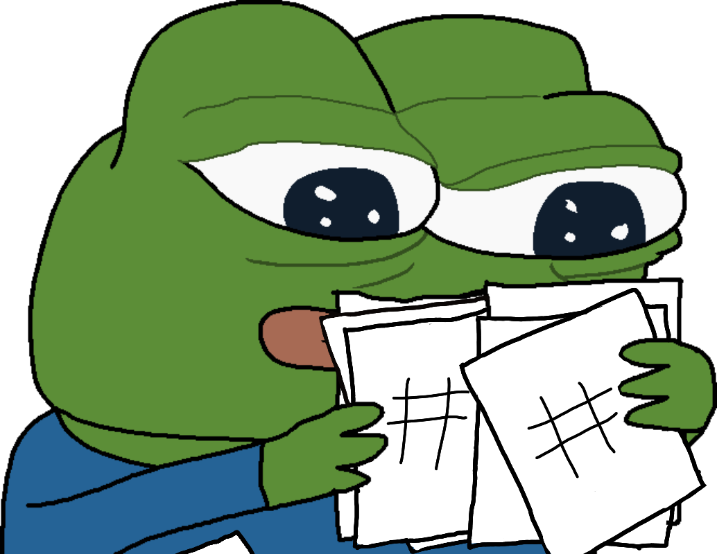 Pepe playing tic tac toe — Pepe meme