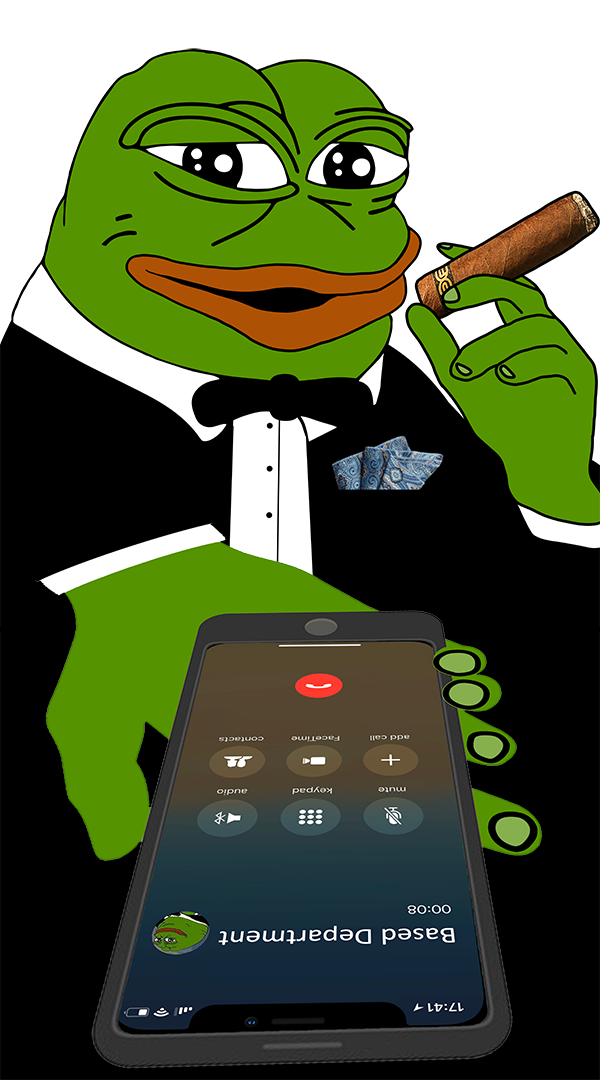 Pepe talking to based department — Pepe meme