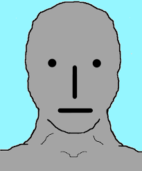 Wojak npc straight view — Wojak meme