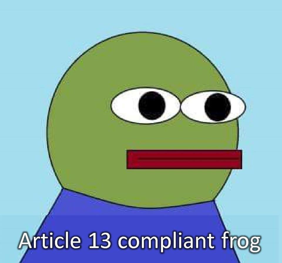 Pepe article 13 compliant — Pepe meme