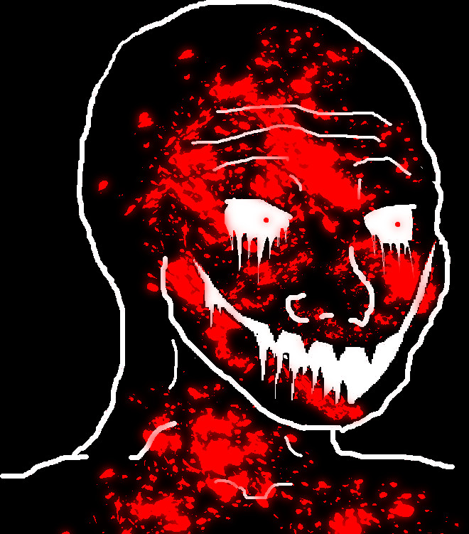 Dark wojak red black razor teeth — Reaction meme