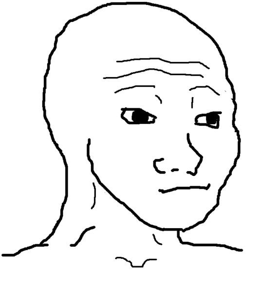 Wojak thinking face — Wojak meme