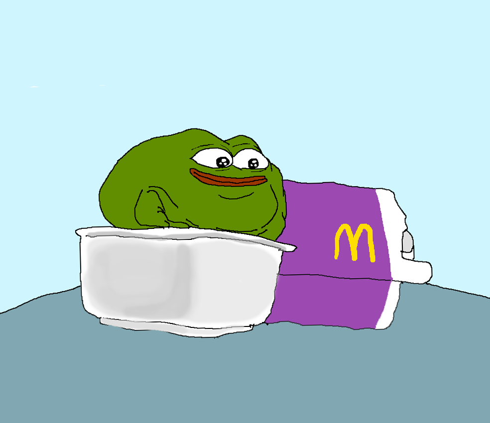 Pepe mcdonalds dipping cup — Pepe meme