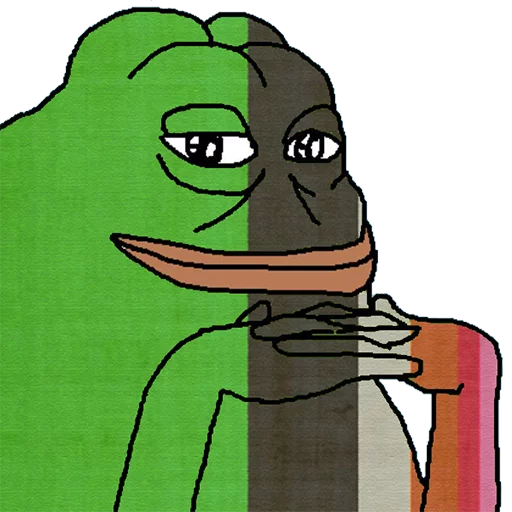 Split shadow Groyper sticker — Sticker Packs meme