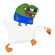 Pepe apu happy riding goose — Apu meme