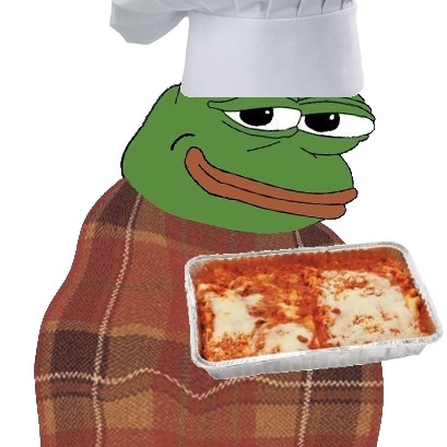 Pepe comfy chef lasagna — Pepe meme