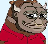 Bobo wearing smug bull mask — Bobo meme