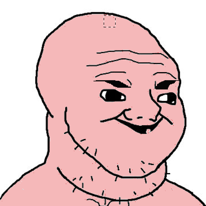Pink chubby wojak — Reaction meme