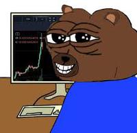 Bobo smiling in front of chart — Bobo meme