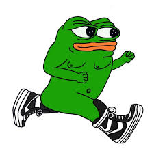 Pepe running naked in high tops — Pepe meme