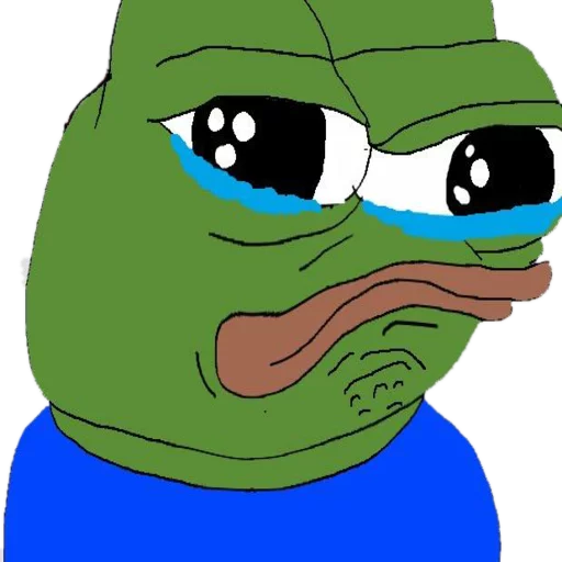 Sad chin closeup Frog Friends sticker — Sticker Packs meme