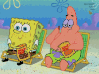 Spongebob & Patrick Eating Popcorn — Reaction meme