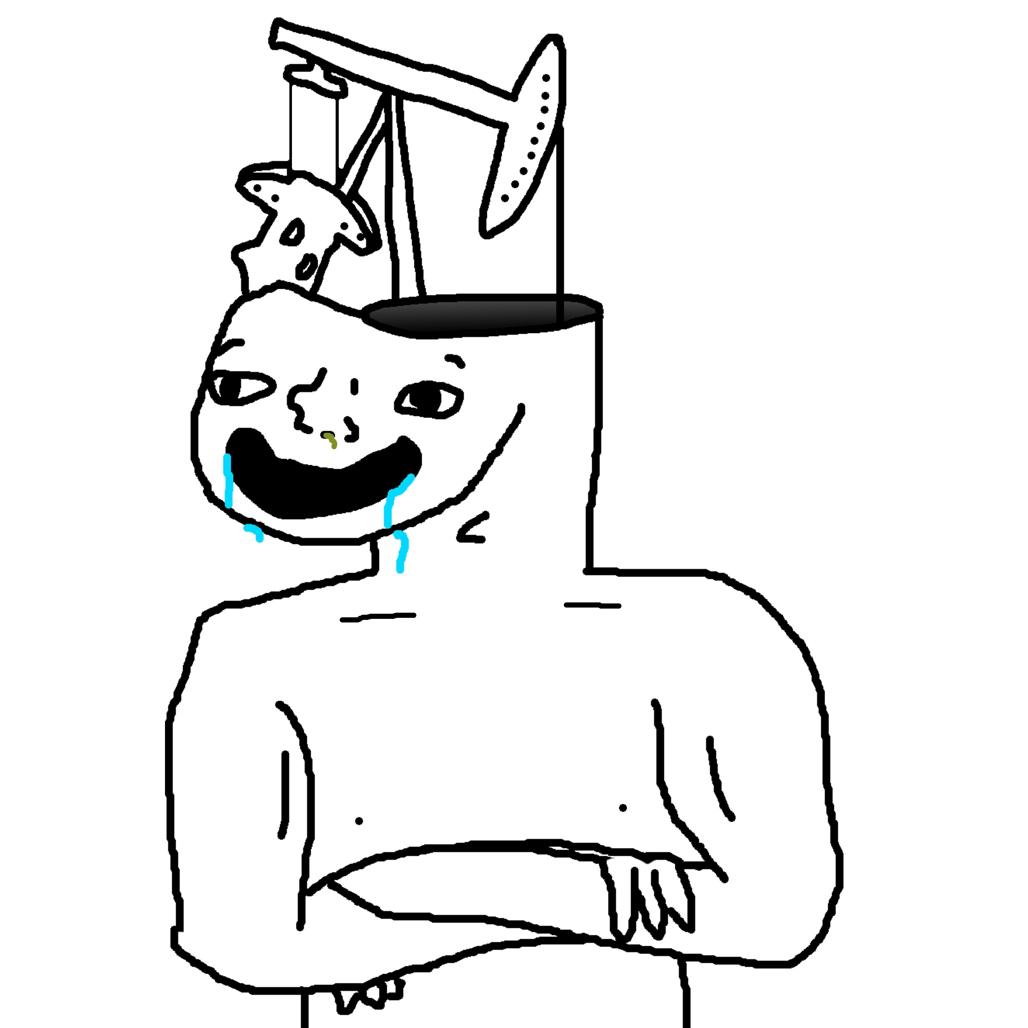 Brainlet oil drill brain — Brainlet meme
