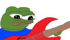 Pepe holding big guitar — Pepe meme