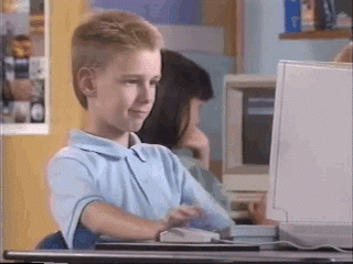 Kid computer thumbs up — Reaction meme