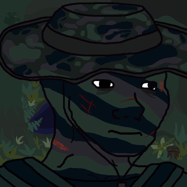 Wojak camo painted face — Wojak meme