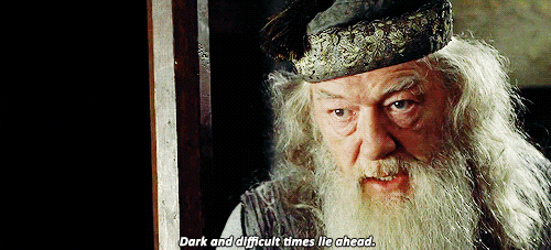 Dumbledore Dark And Difficult Times Lie Ahead — Reaction meme