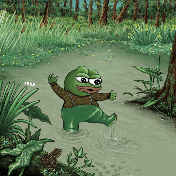 Pepe child playing in marsh — Pepe meme