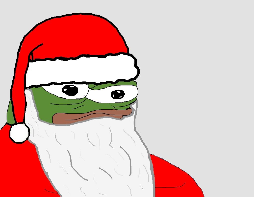Pepe stupid santa outfit — Pepe meme