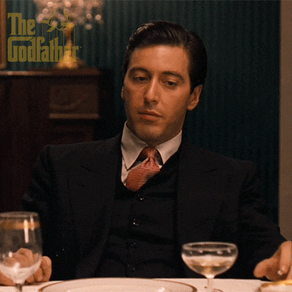 Michael Corleone Brooding at the Table — Reaction meme