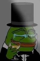 Pepe tophat tuxedo crying cheers — Pepe meme