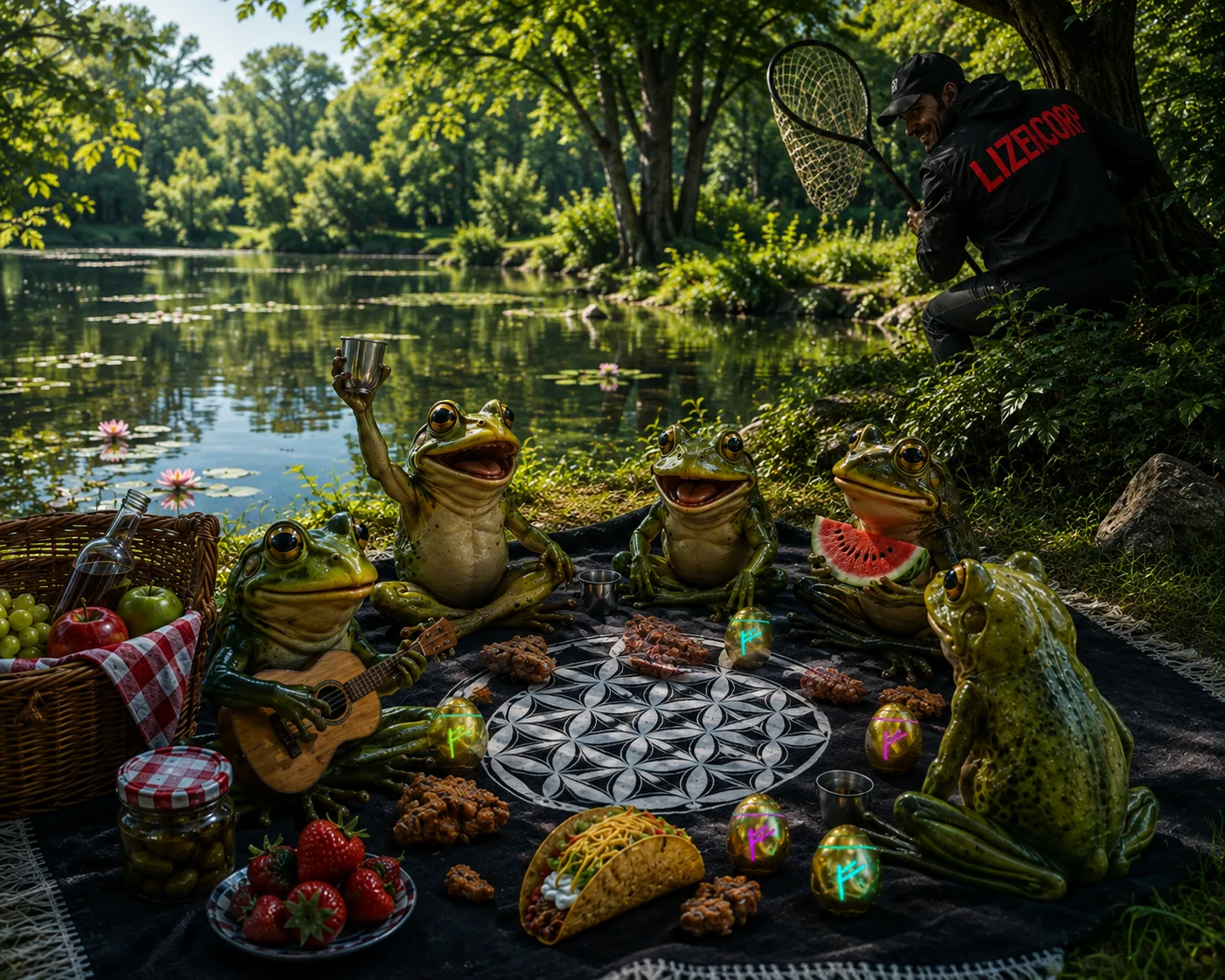 Frog Twonk Picnic — Twetch meme