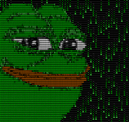 Pepe nodding matrix ascii — Pepe meme