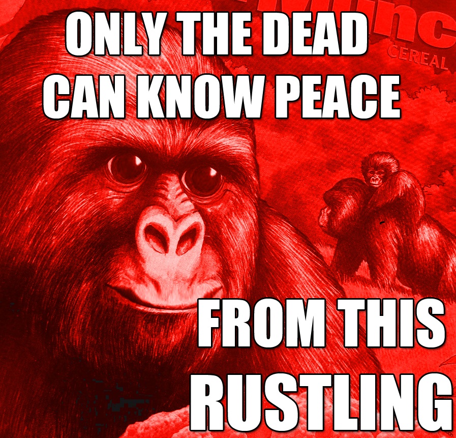 Gorilla jimmies rustled knows peace — Reaction meme