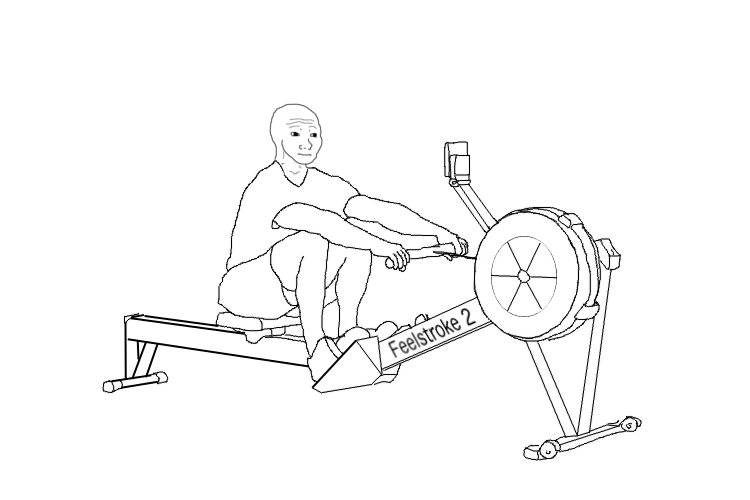 Wojak rowing machine — Wojak meme