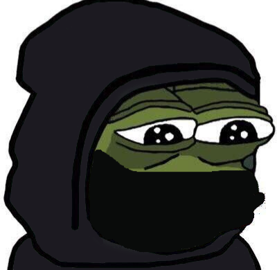 Pepe sad black hoodie face mask — Pepe meme