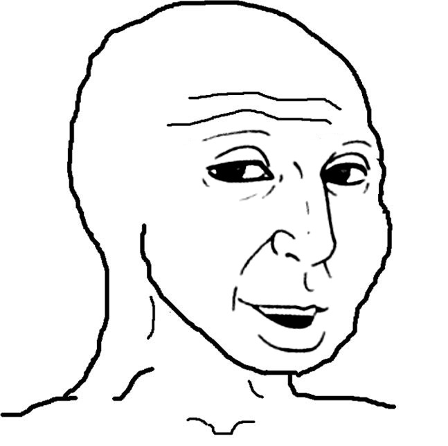 Wojak large nose heh face — Wojak meme