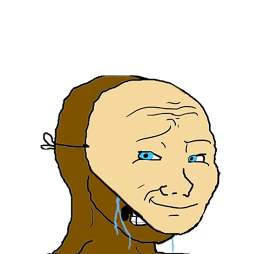 Balding wojak Jeet Degen sticker — Sticker Packs meme