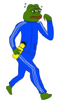 Pepe track suit power walking — Pepe meme