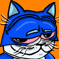 Toshi cat blood shot eyes — $TOSHI meme