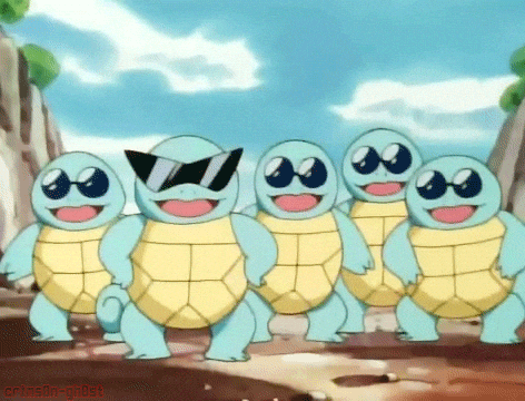 Squirtle Squad Laughing — Reaction meme