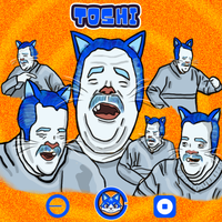 Toshi cat laughing mexican guy — $TOSHI meme