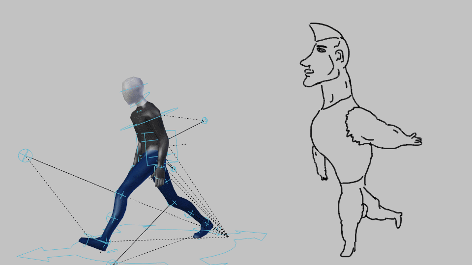 Chad vs virgin motion — Reaction meme