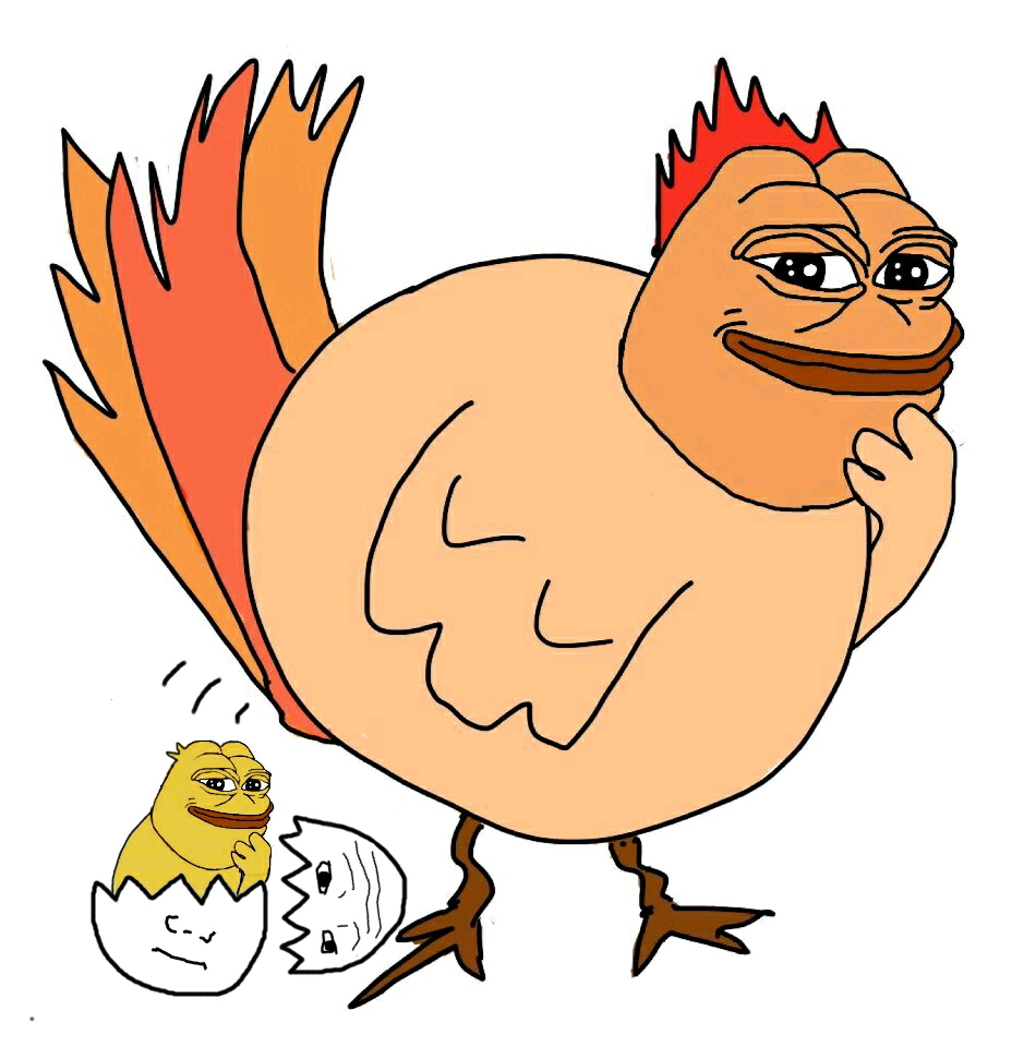 Pepe turkey lays wojak egg — Pepe meme
