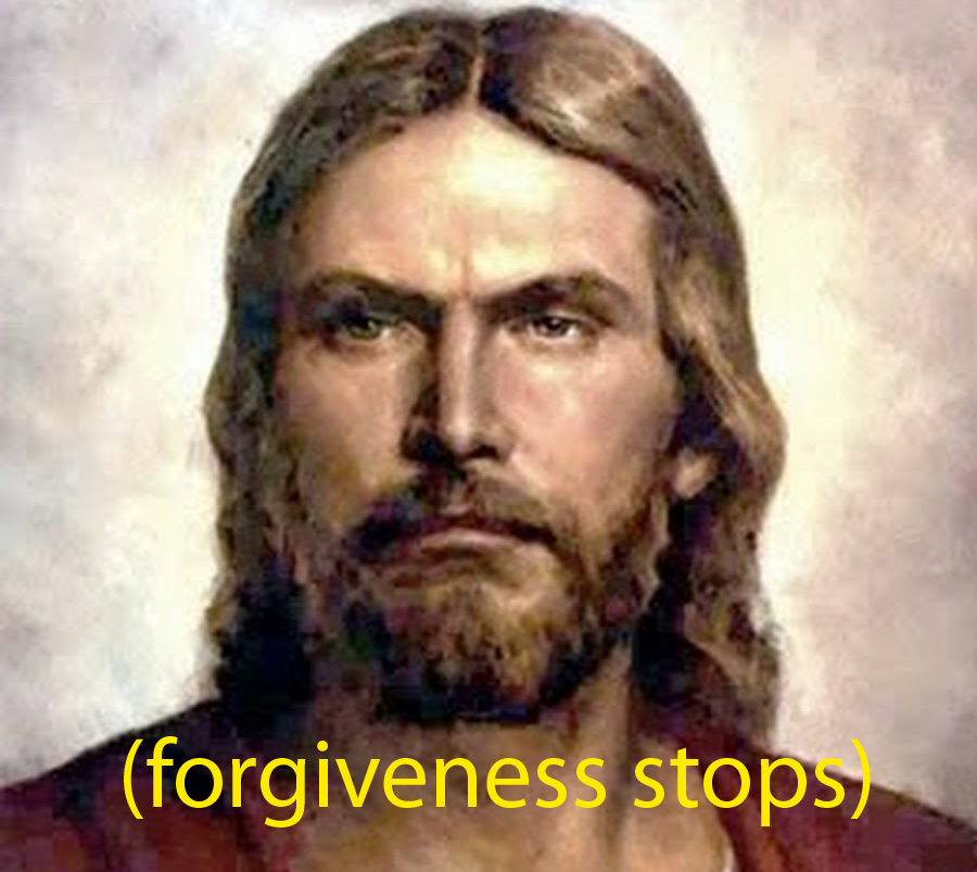 Jesus forgiveness stops — Reaction meme