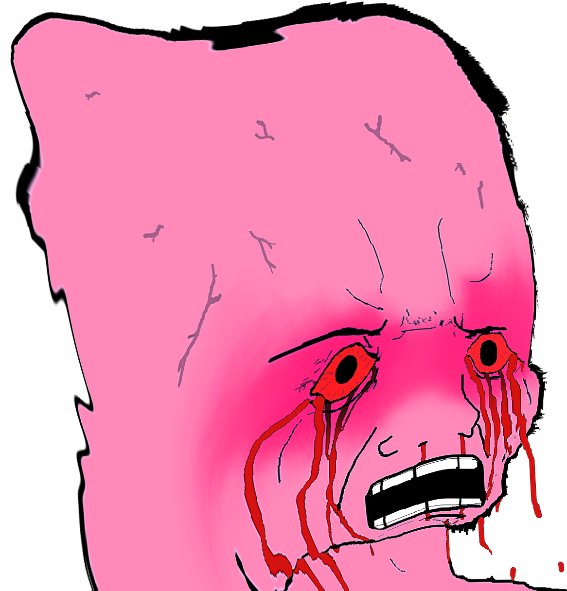 Pink wojak square head — Wojak meme