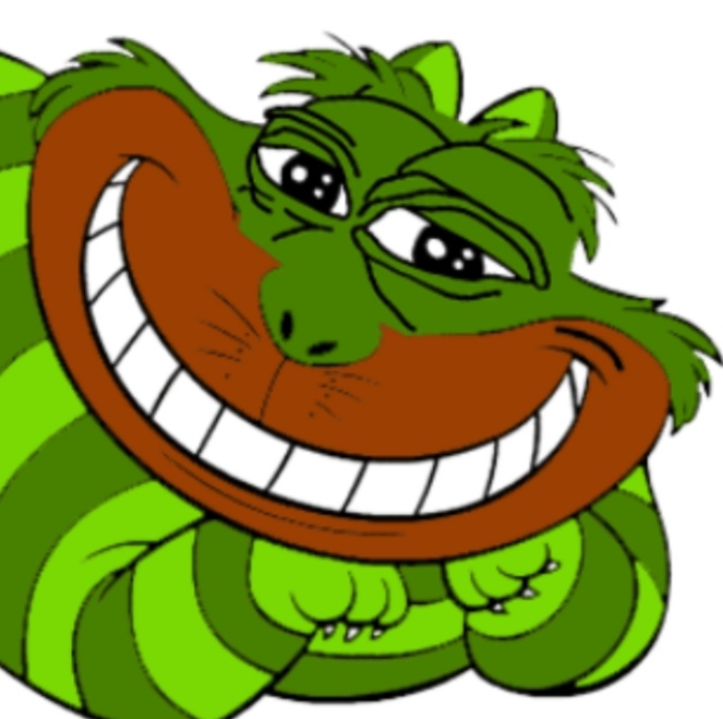 Pepe chesire cat — Pepe meme
