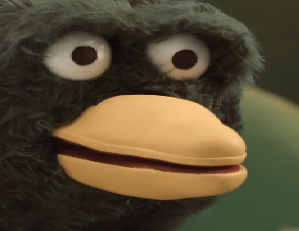 Puppet duck scared — Reaction meme