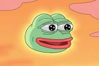 Pepe face sun in sky — Pepe meme